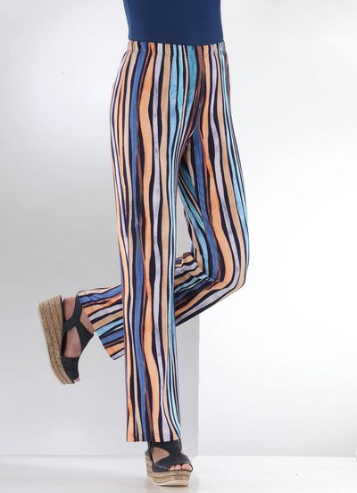 Byxor i elegant randigt m&ouml;nster 