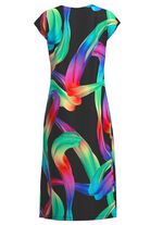 Kl&auml;nning med f&auml;rgstarkt tryckt m&ouml;nster 