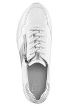 ELENA EDEN sneakers av nappaläder VIT-SILVER