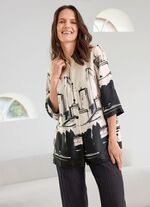 Blus med skjortkrage 