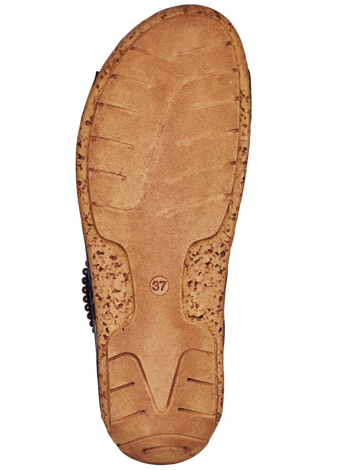 Gemini, bekv&auml;ma damslippers, vidd G, med kardborreband SVART COGNAC