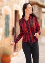 Blus med skjortkrage 