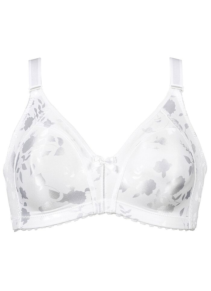 Naturana minimizer-bh med diskret glänsande blommönster VIT
