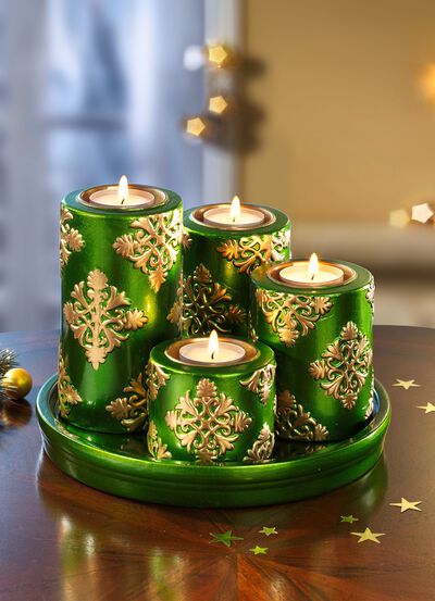 Adventsv&auml;rmeljush&aring;llare av keramik 