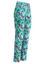 Ankelkorta byxor med f&auml;rgstarka tryck 