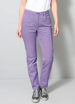 Byxor med blommig broderi 