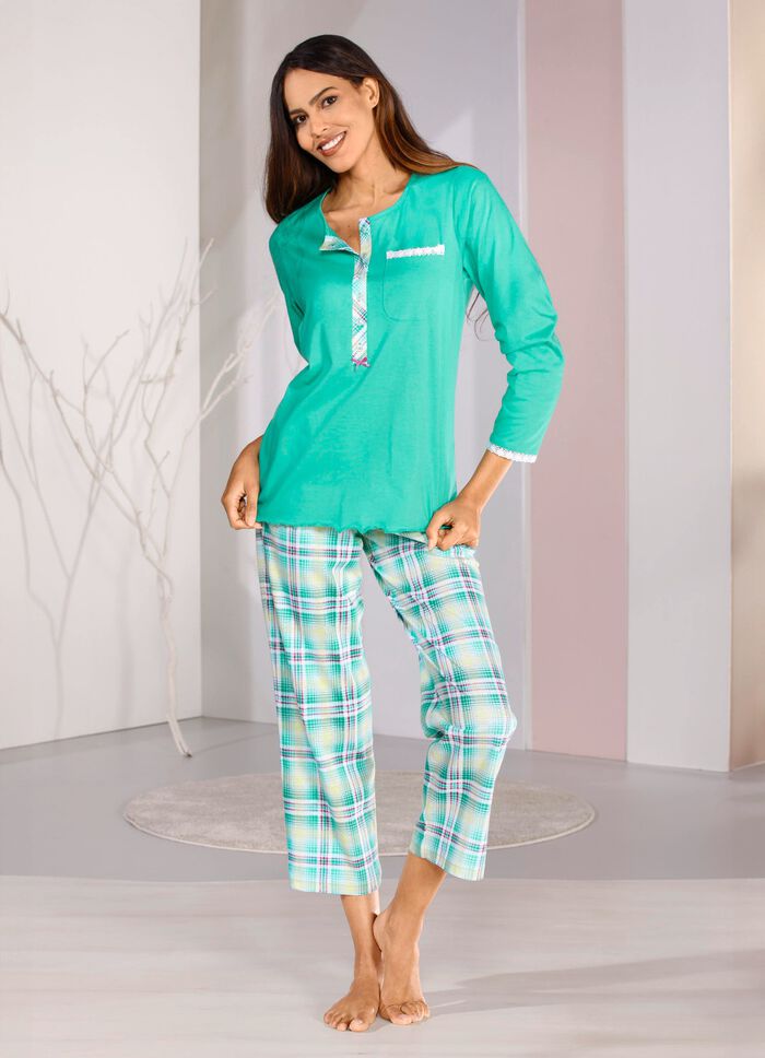 Pyjamas med l&aring;nga &auml;rmar och l&aring;ngbyxor 