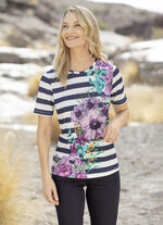 Skjorta med blommotiv 