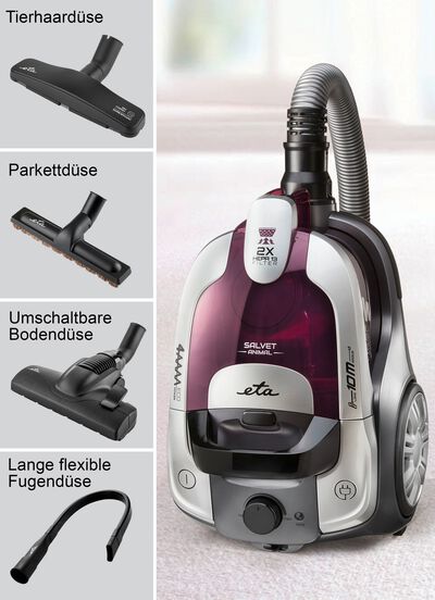 eta kanisterdammsugare med elektronisk sugkraftsreglering 