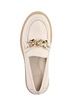 Andrea Conti loafers med en elegant dekorativ kedja BEIGE