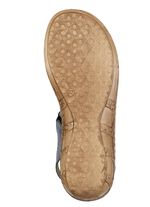 ELENA EDEN, klassiska damsandaler, vidd G, med kardborreband BLAU