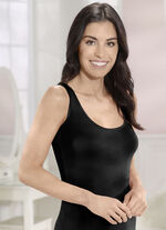 Trepack skjortor med resår i halsringningen 1X RAUCHBLAU, 1X WEISS, 1X SCHWARZ