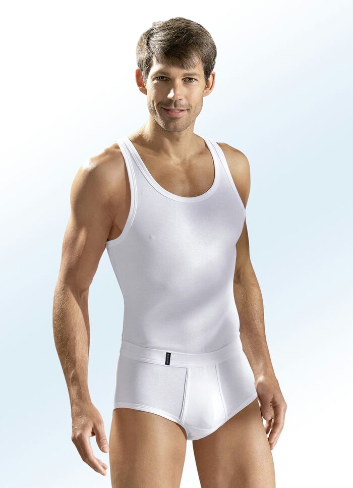 Tre-pack finribbade kalsonger med &ouml;ppning, vit, ekologisk bomull 