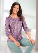 Skjorta med helt&auml;ckande tryck i 2 f&auml;rger BORDEAUX SAGE ROSE