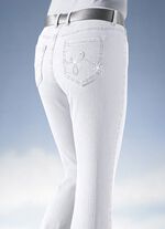 Jeans med strass VIT