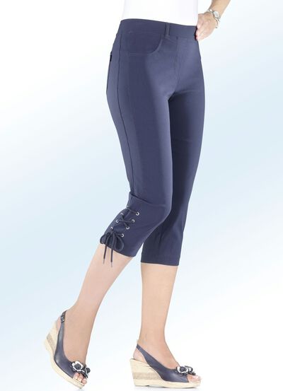 Capribyxor med raffinerad sn&ouml;rning 