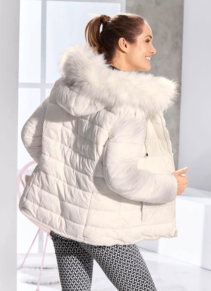 V&auml;ndbar jacka med fast huva 