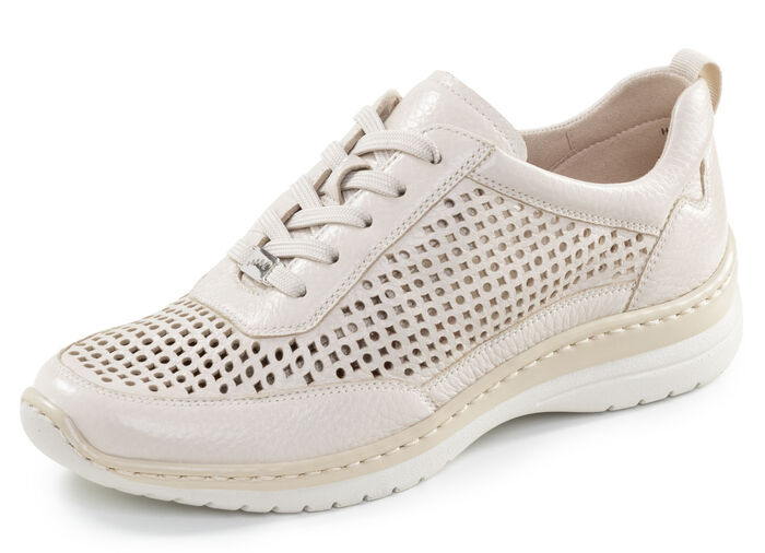 ELENA EDEN, sommarsneakers f&ouml;r dam, vidd H, med uttagbar fotb&auml;dd BEIGE
