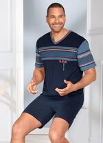 Tv&aring;-pack shorties med V-ringning och placerat tryck 