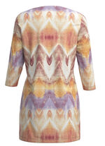 Stickad tunika i tryckt finstickning 