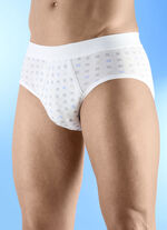 Schiesser tvåpack trosor av fin ribb, med gylf WEISS-GRAFIT-BUNT