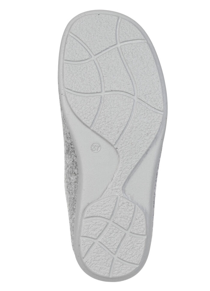 Laurina, klassiska damtofflor, med avtagbar fotbädd HELLGRAU