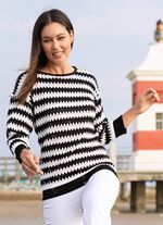 Pullover med sicksackdesign 