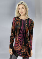 Stickad tunika i jacquarddesign 