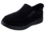 SKECHERS, bekväma herrtofflor, med gjuten slip-in-hälplatta SVART