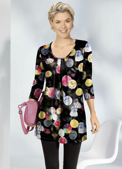 L&aring;ng topp med veck framtill 