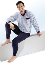 Pyjamas med V-ringning och muddar, 
