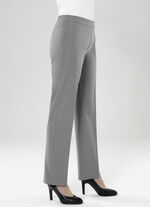 Byxor med resår i midjan baktill LJUSGRÅ MELERAD