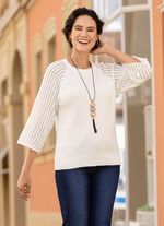 Tr&ouml;ja med raglan&auml;rmar i Ajourdessin 