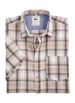 Rutig skjorta från &quot;Milano Italy&quot; i 3 färger BEIGE KARIERT