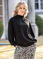 Sweatshirt med st&aring;krage 