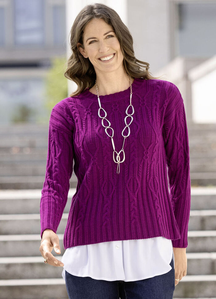 Tröja i strukturmix BÄR