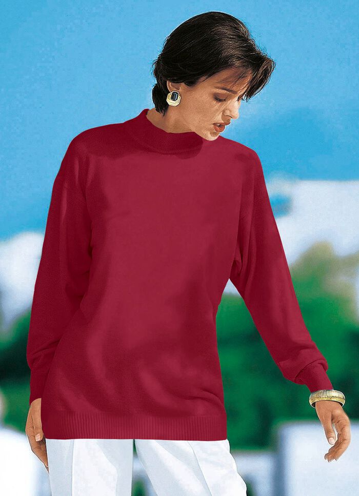 Finstickad tr&ouml;ja med nyull VIN, R&Ouml;D