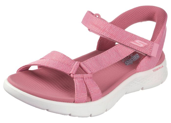 SKECHERS, sportiga damsandaler, med gjuten slip-in-klackplatta MAUVE