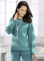 Pullover med finstrukturerad all-over design OPAL MYNTA