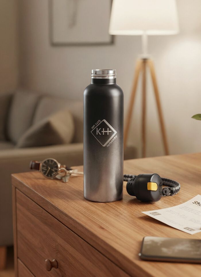 Vattenflaska med alarm 