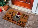 Kokos d&ouml;rrmatta med ugglemotiv 