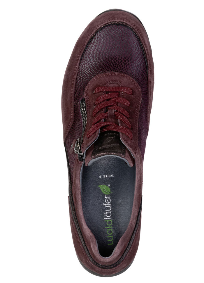 Waldläufer, bekväma damsneakers, bredd H, med uttagbar fotbädd BORDEAUX