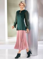 Subtilt skimrande veckad kjol 