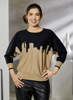 Pullover i mjuk, finstickad SVART SAND