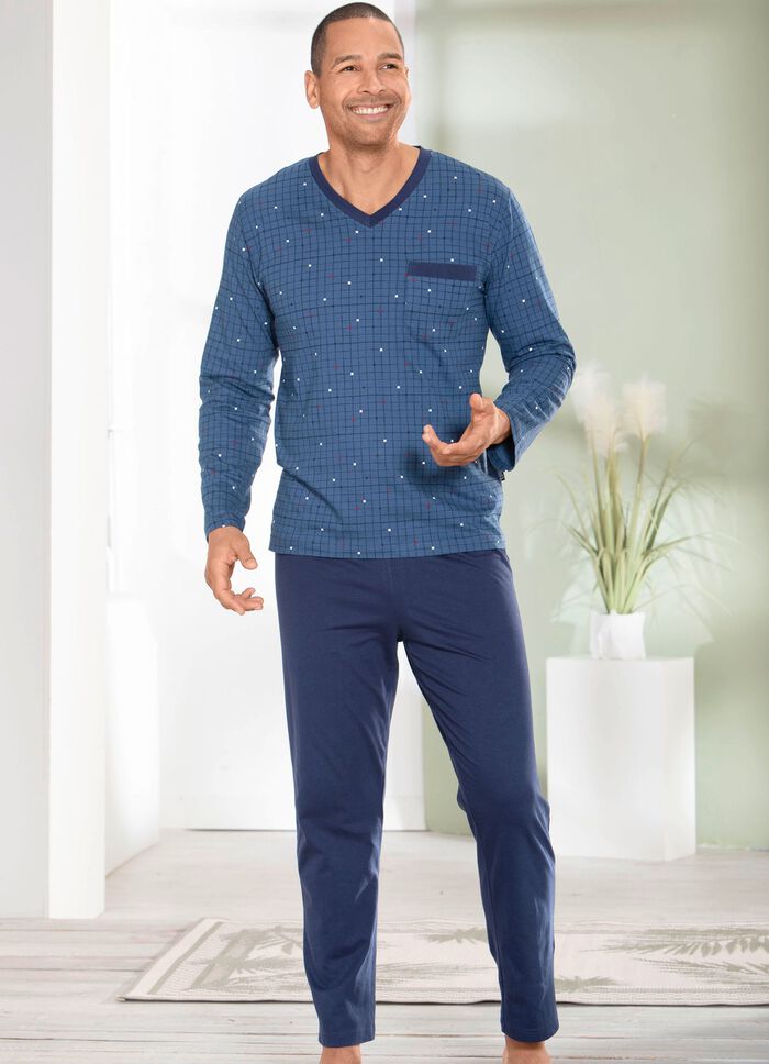 Tv&aring; paket V-ringad pyjamas med &ouml;ppna f&aring;llar 