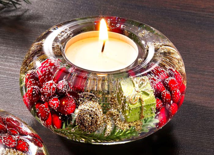 V&auml;rmeljush&aring;llare av munbl&aring;st glas GR&Ouml;N