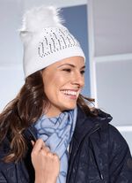 Snygg damhatt med glitterstenar NATURVIT