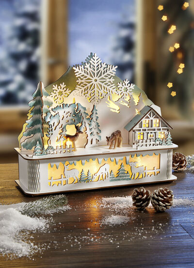 Upplyst trädekoration 