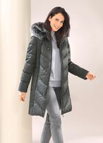 Funktionell kort kappa med fast huva GRAFIT