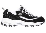 SKECHERS, sportiga damsneakers, med uttagbar fotbädd SVARTVITT